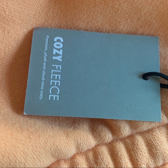 Aritzia Cozy Boyfriend Shorts in the colour apricot - Picture 8 of 9